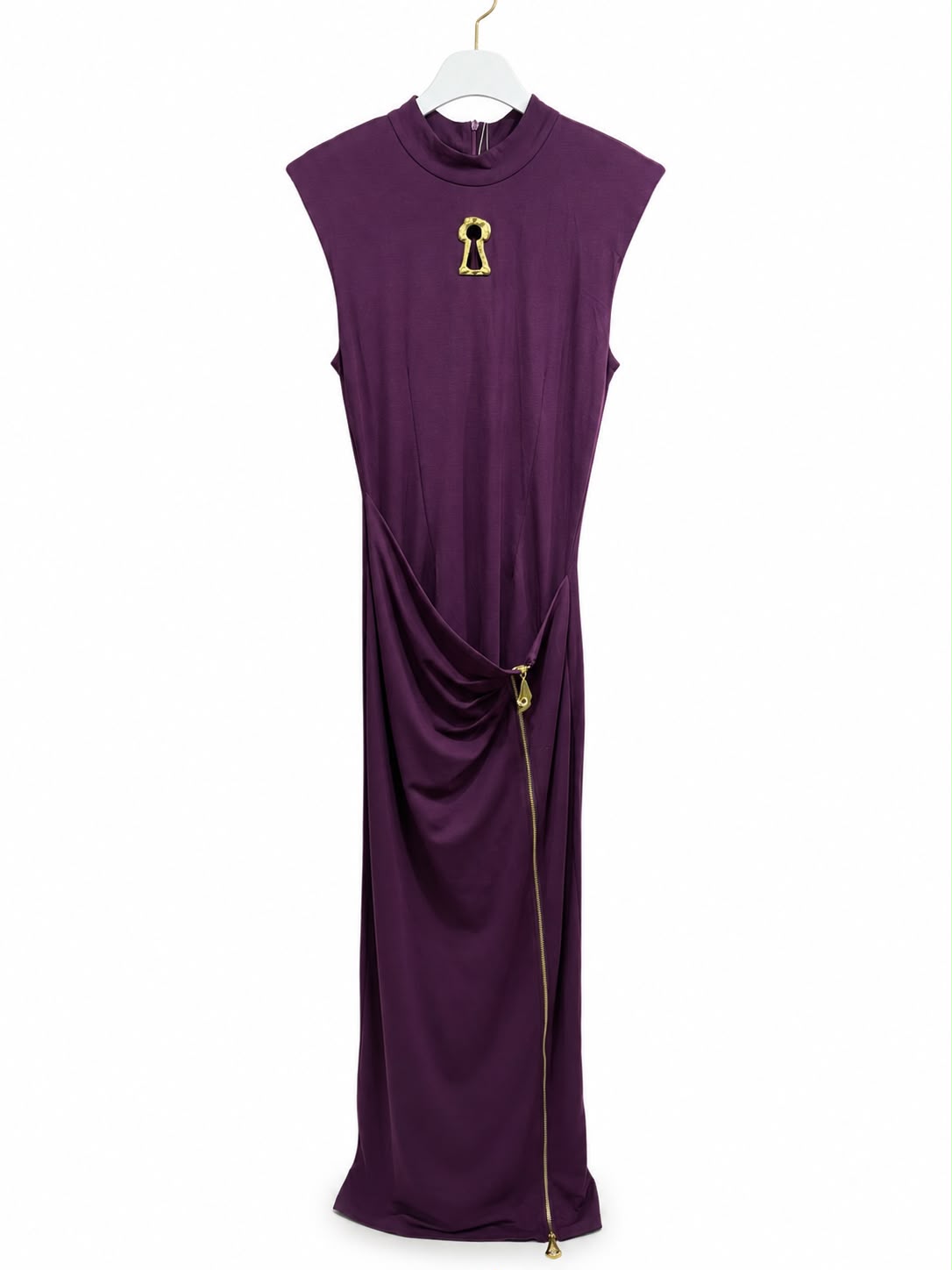 Dress mauve slevless gold key - Image 1