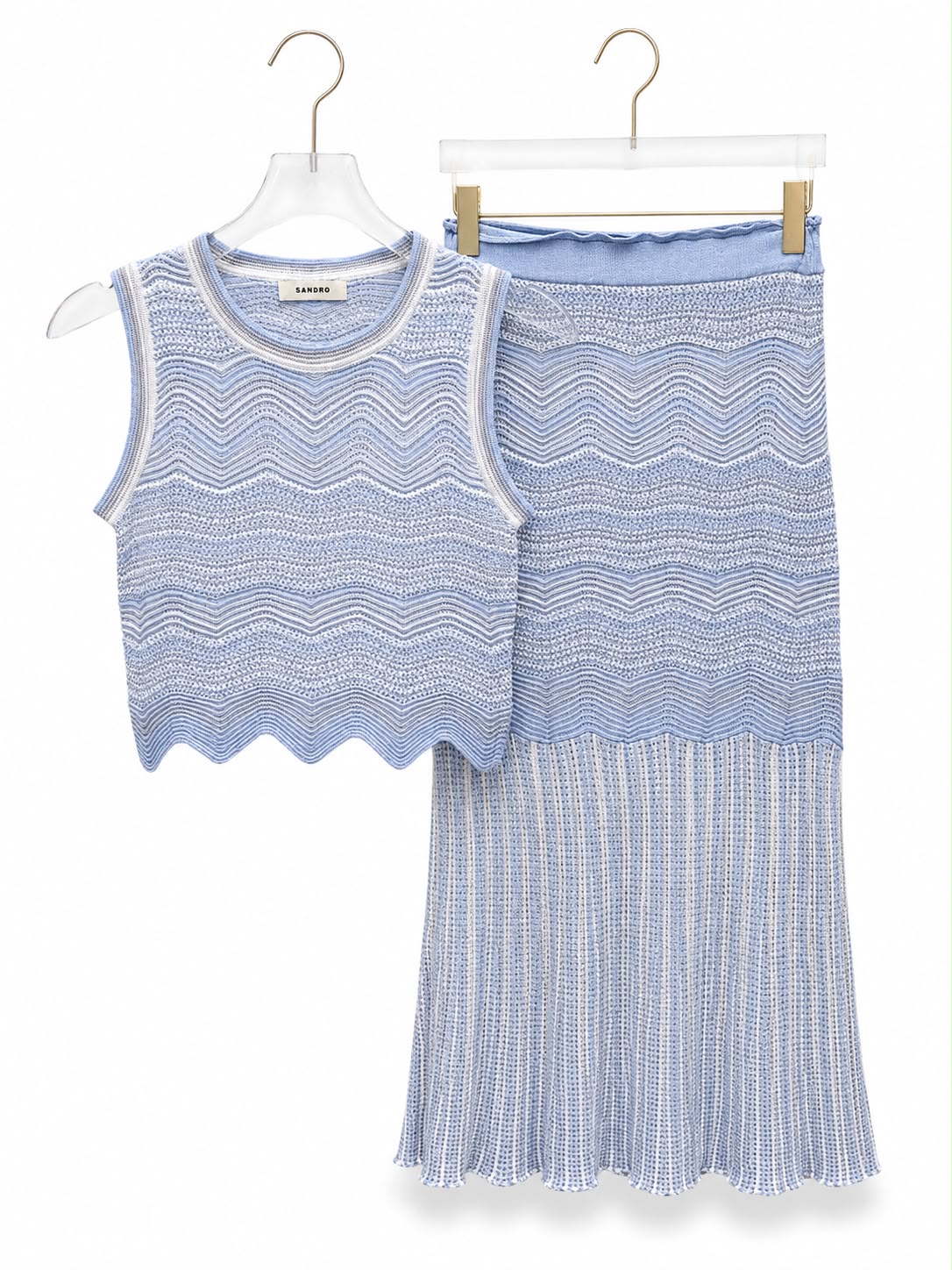 Suit skirt light blu knit Ware - Image 5