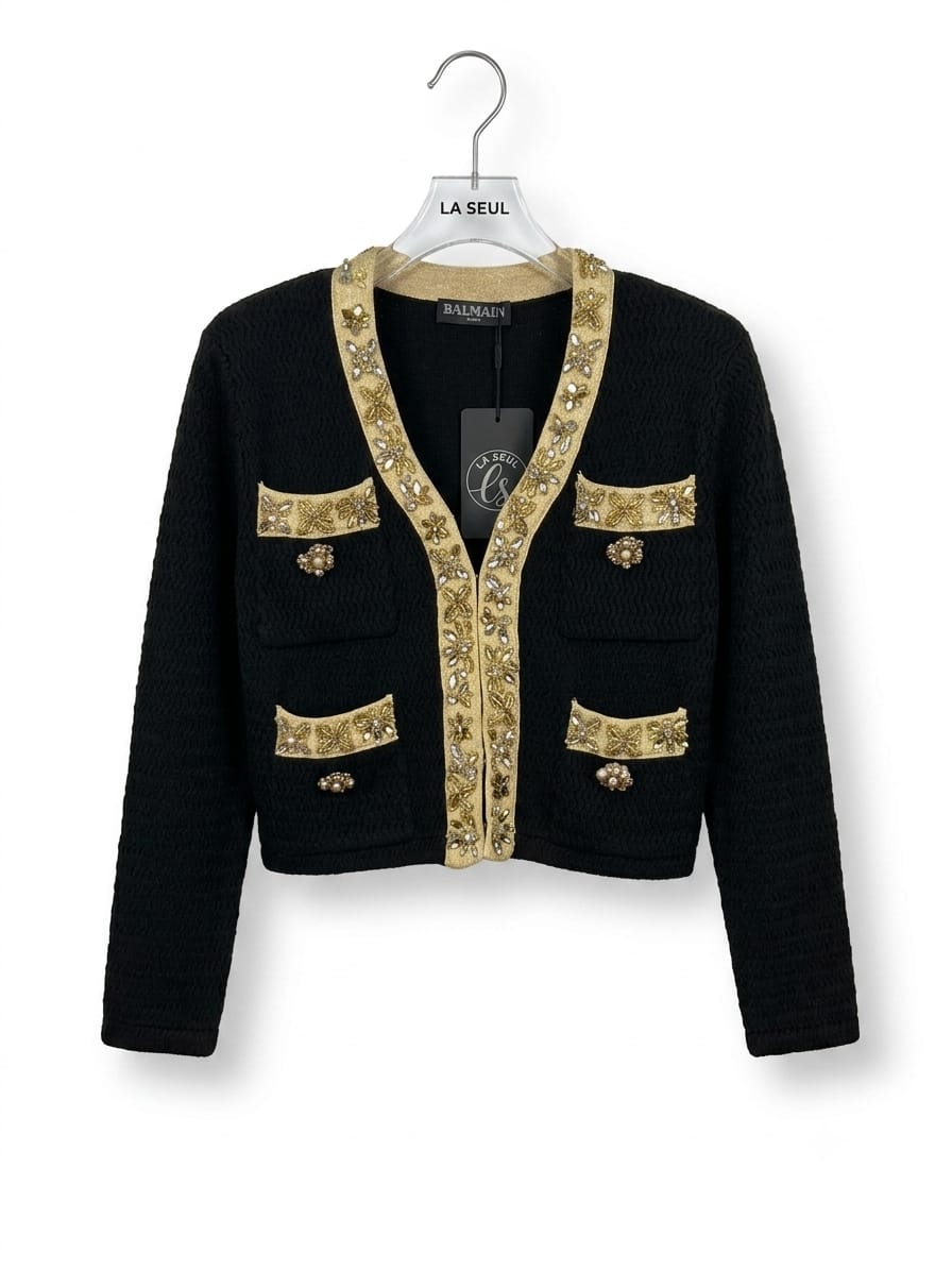 Black suit with a black skirt balmain - Image 2