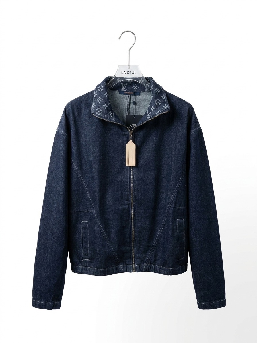 Blue Louis Vuitton denim suit - Image 3