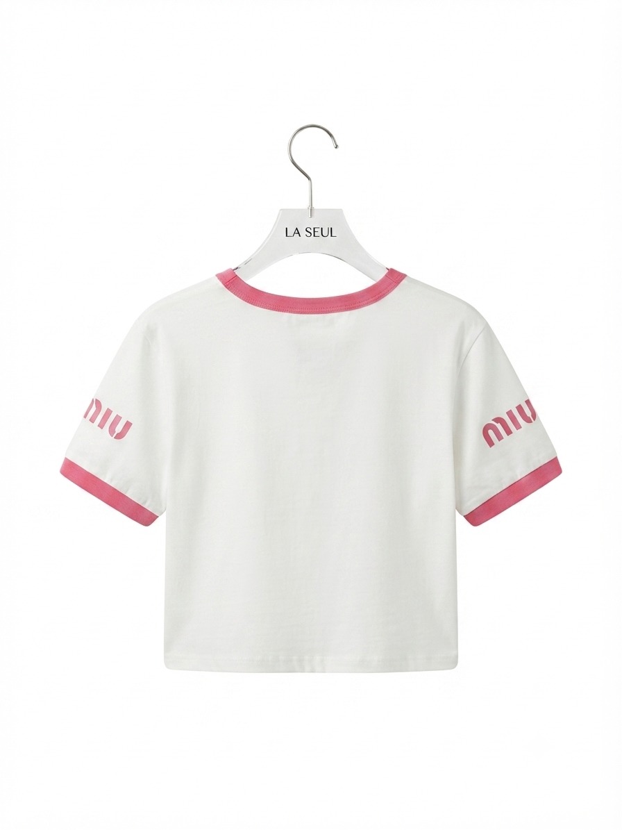 T-shirt miu miu white&pink - Image 1