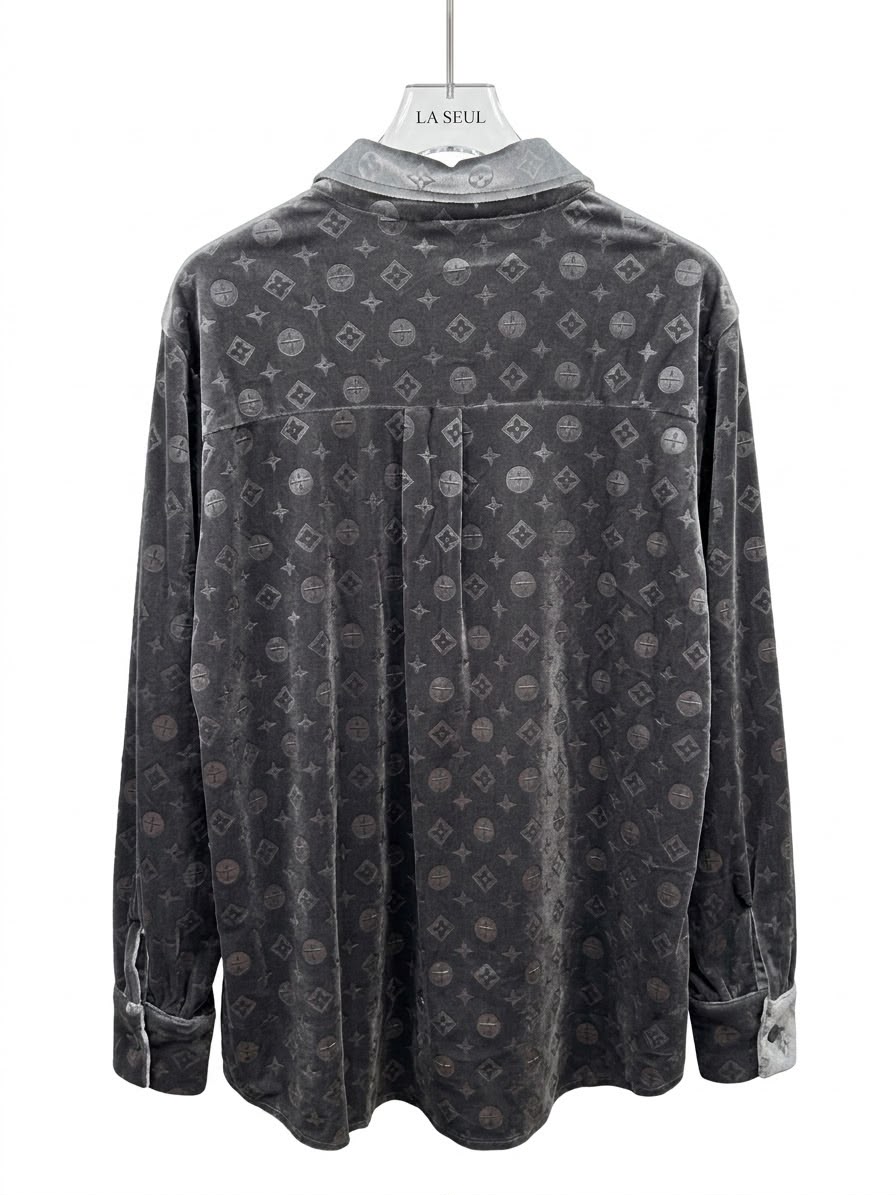 LV shirt Grey full cover - Image 1
