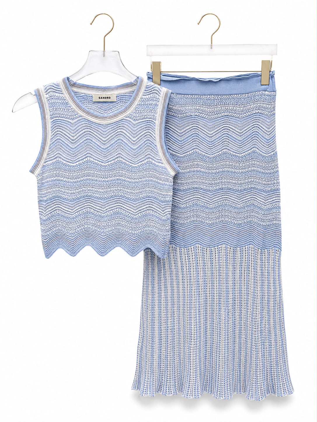 Suit skirt light blu knit Ware - Image 3