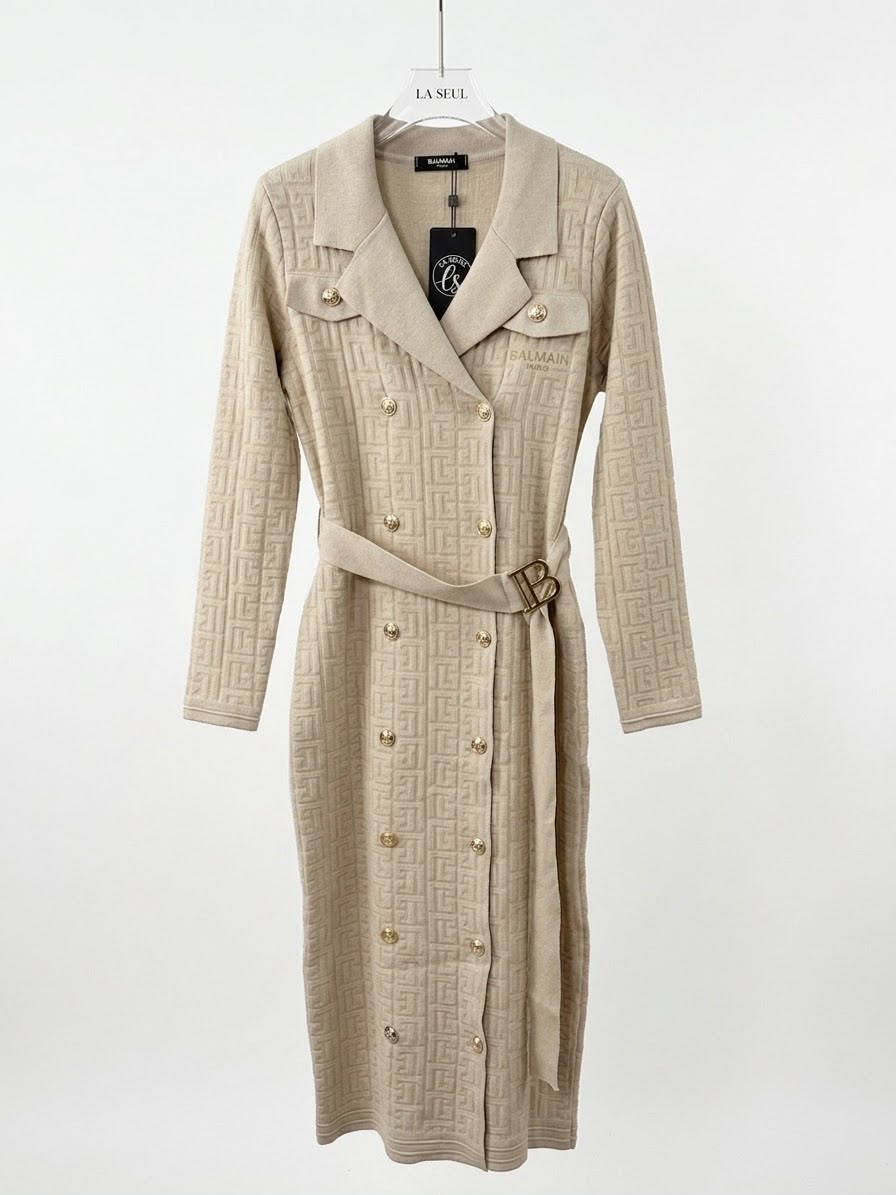 Long Dress balmain beige - Image 3