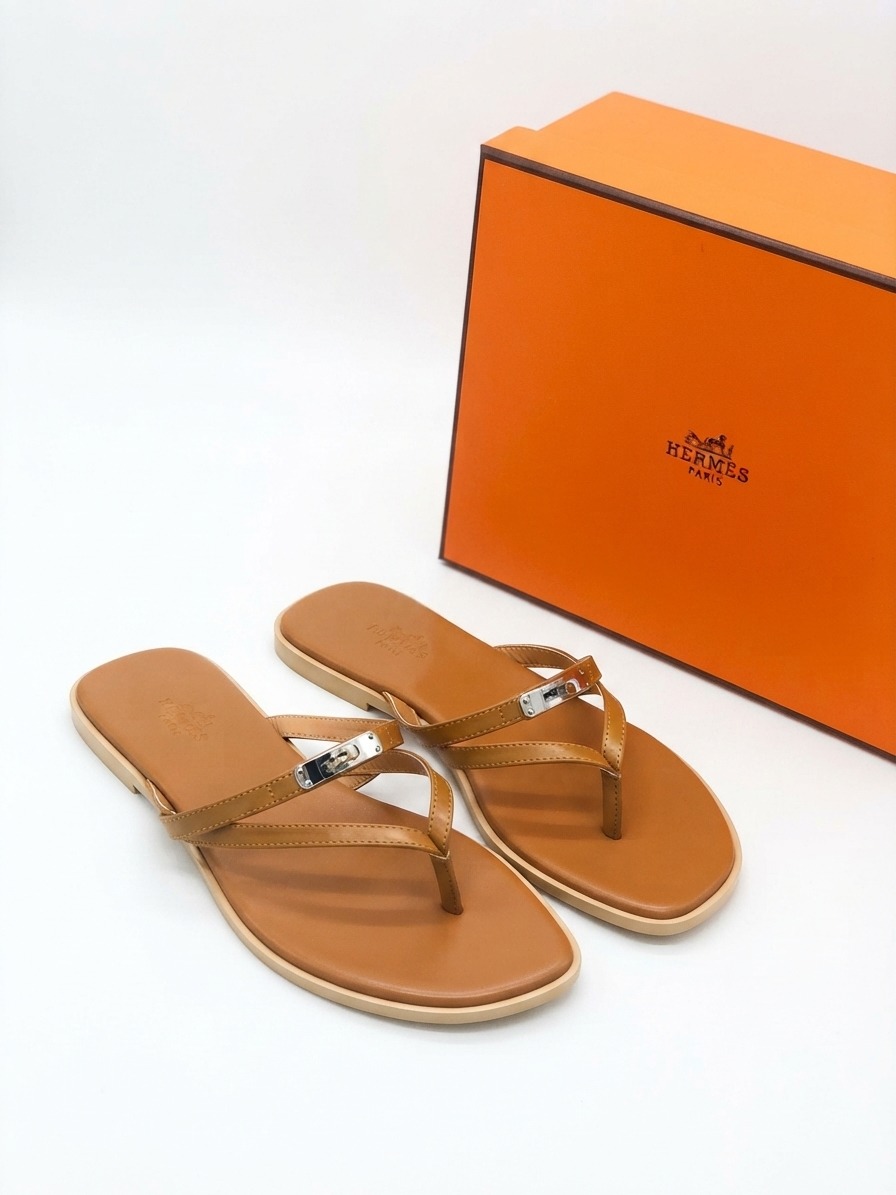 slipper Hermes camel - Image 1
