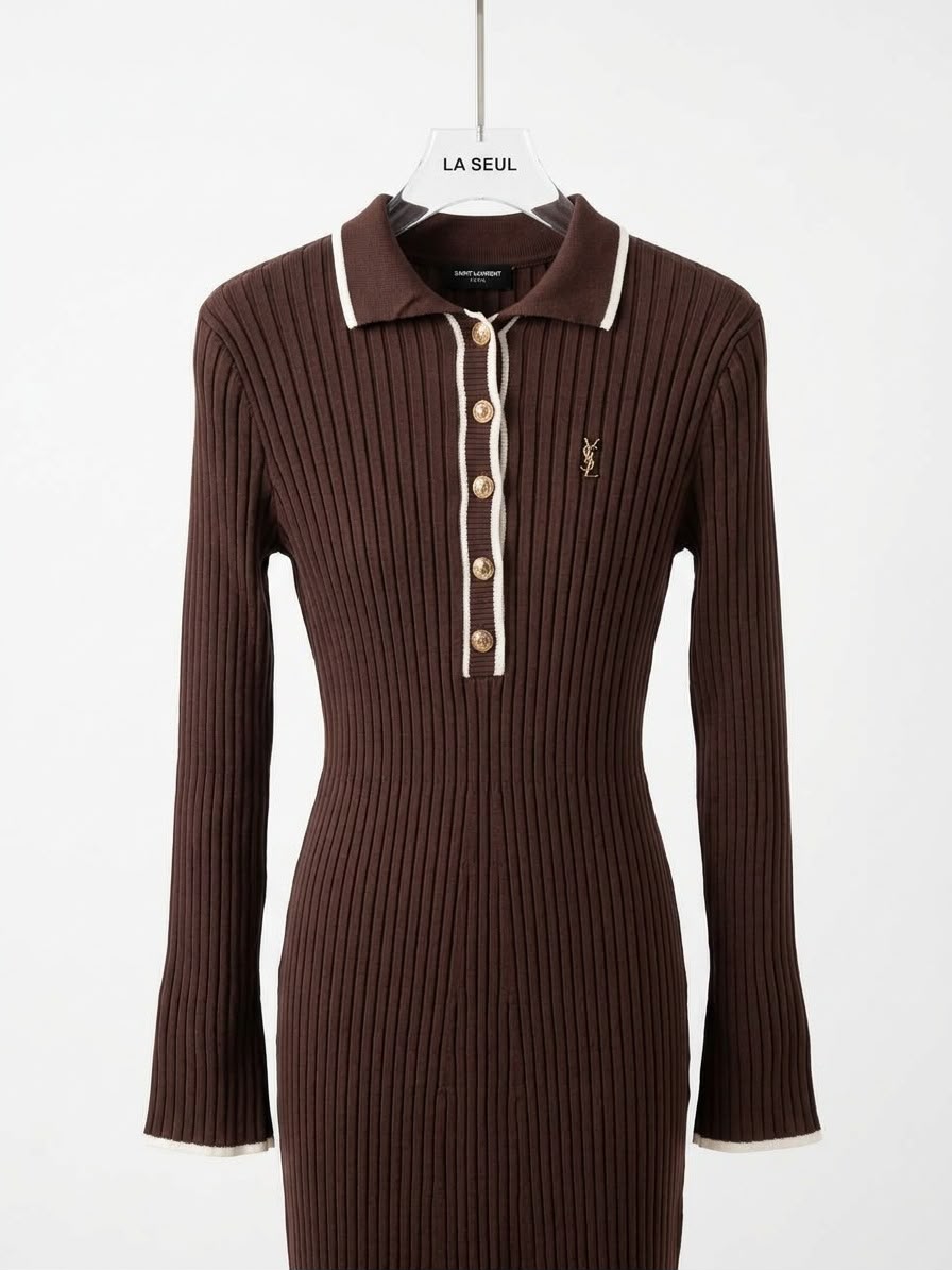 YSL brown long dress - Image 1