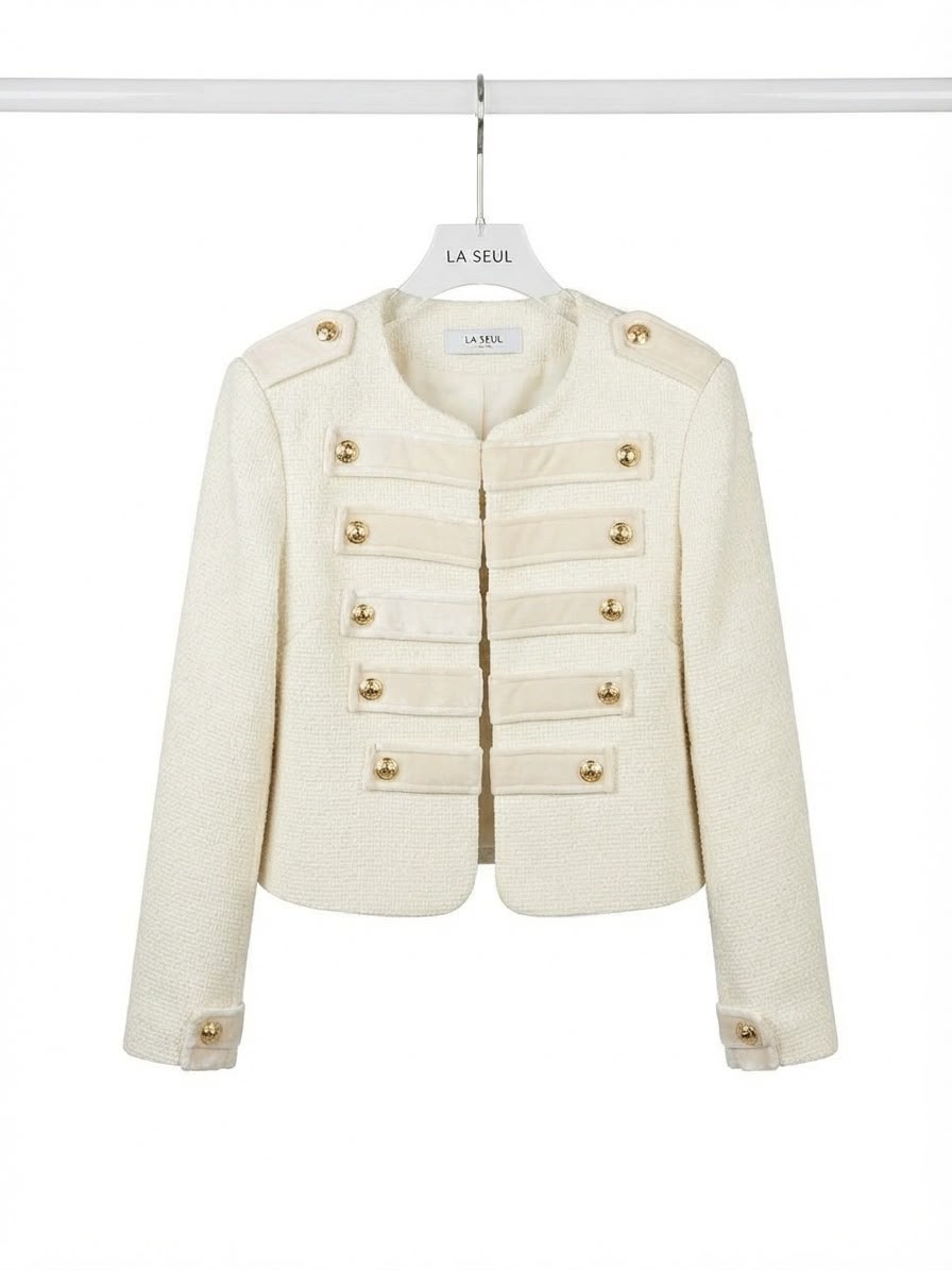 Balmain white buttoned jacket - Image 1