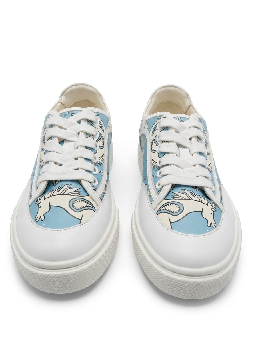 Shoes Hermes white&babyblue - Image 3