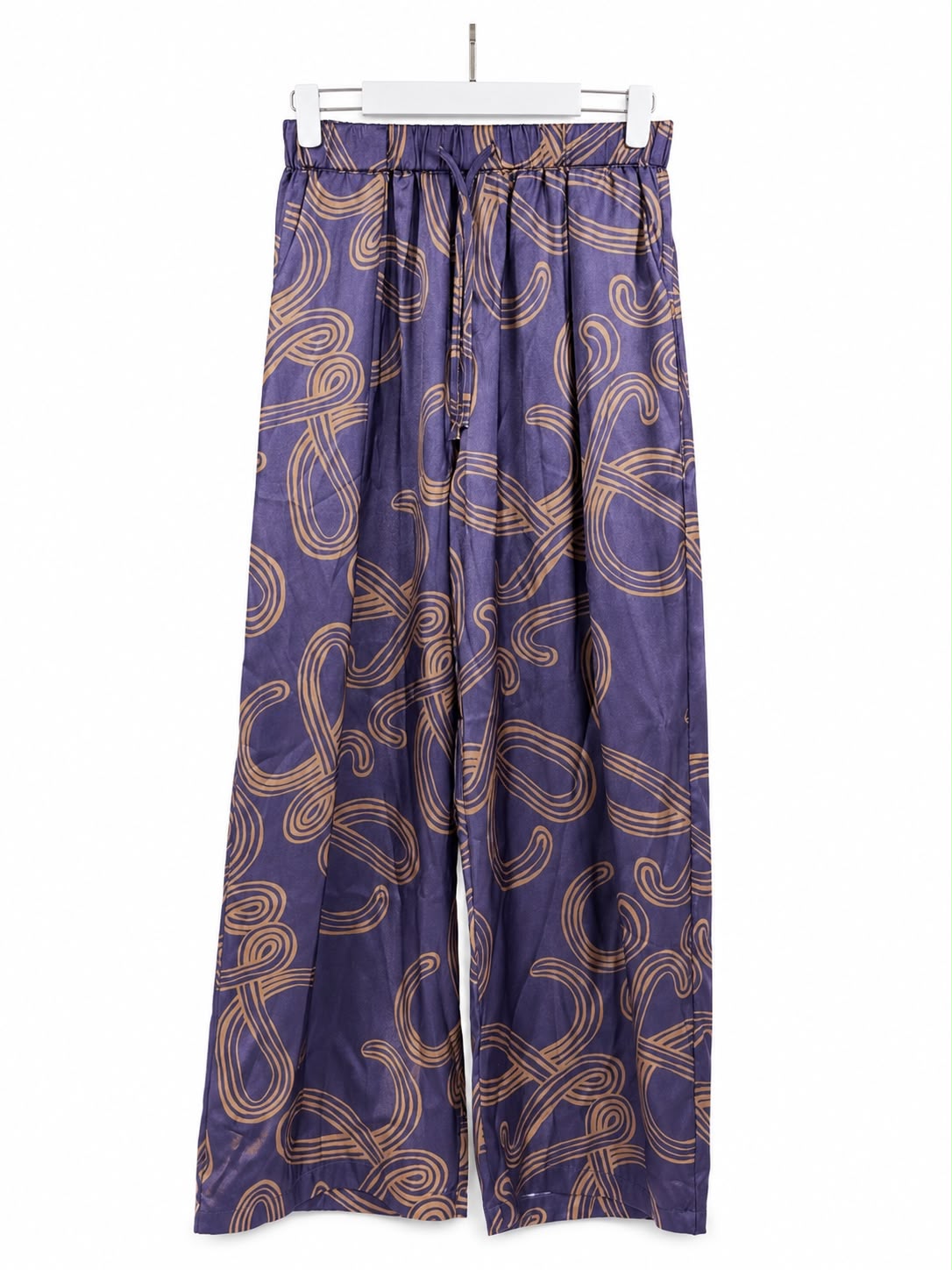 Set satin printed navy blue - Image 3