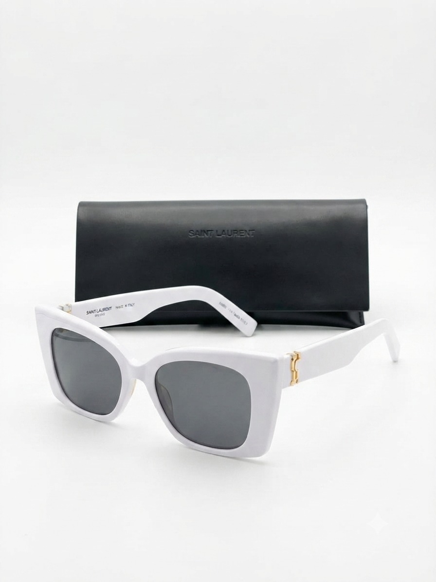 SUN GLASS YSL WHITE - Image 4