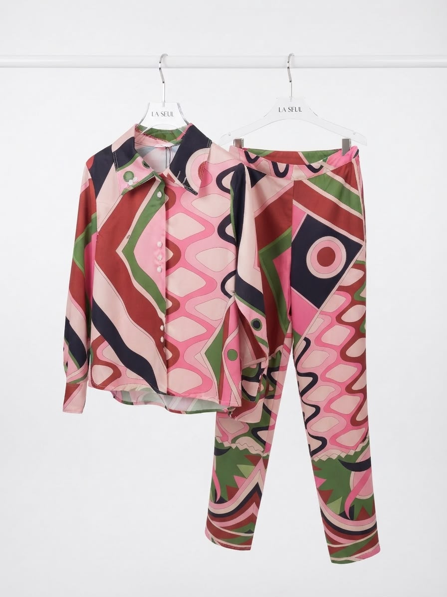 Set satin printted multi color - Image 3