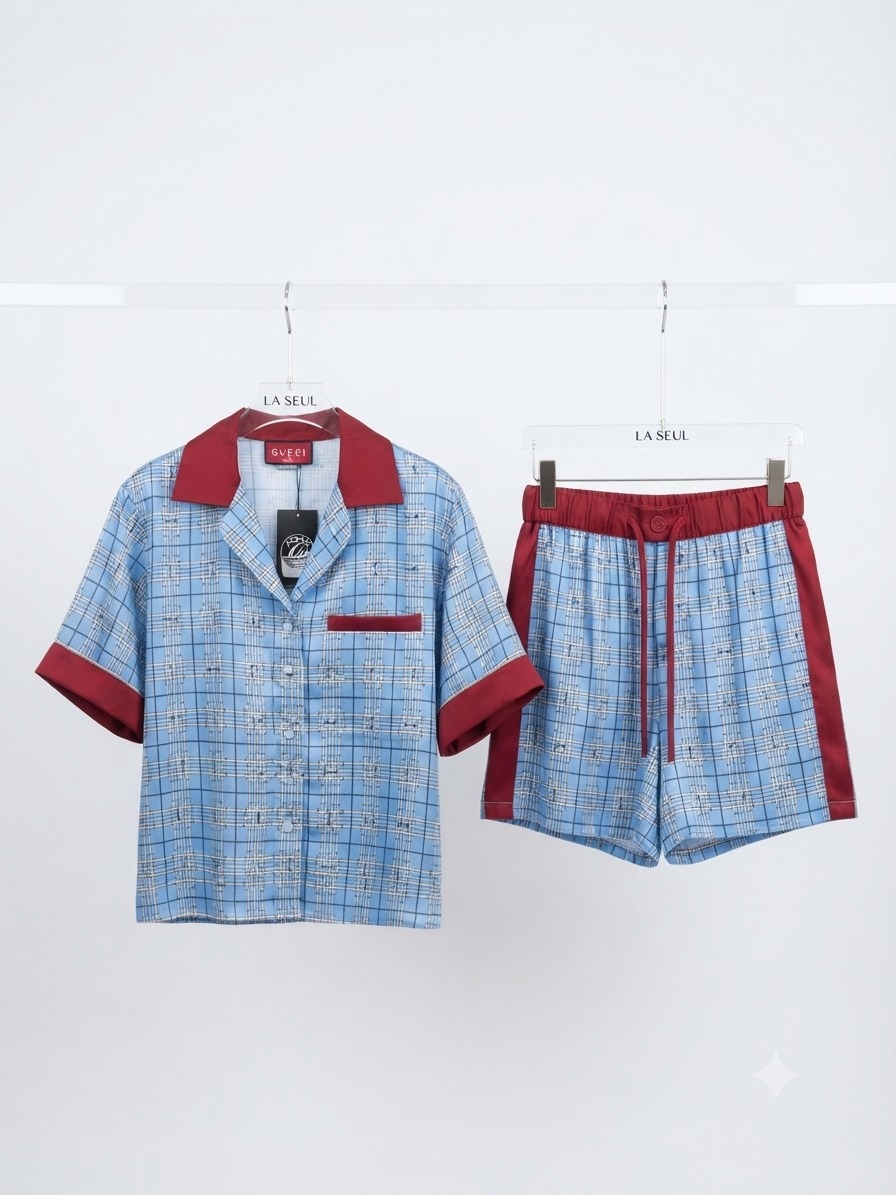 Gucci Set Short Blue&Red - Image 3