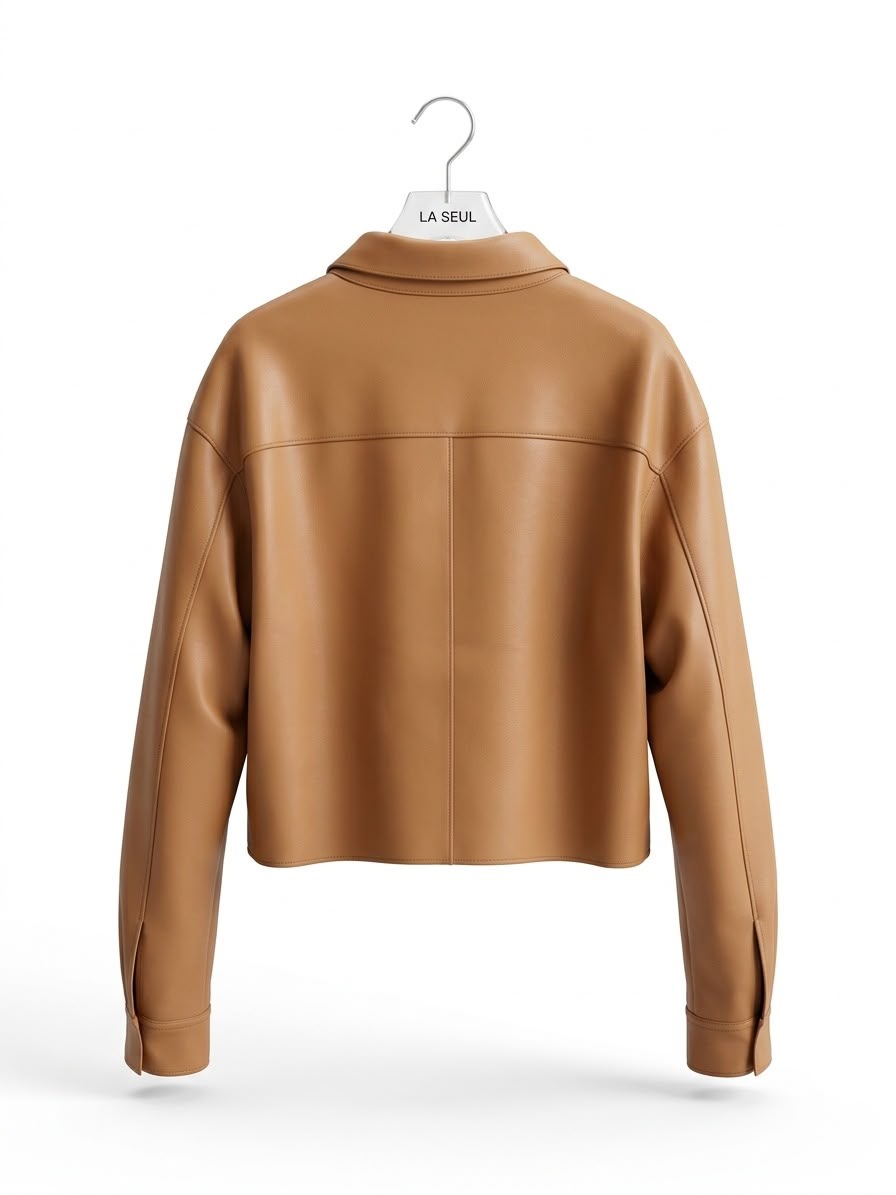 Miu Miu Camel Leather Jacket - Image 1