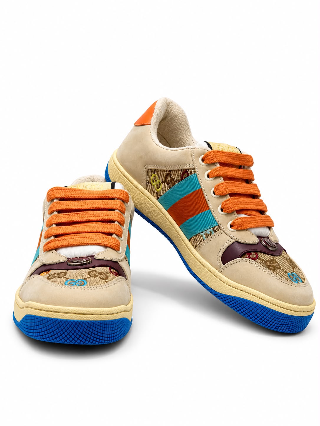 Shoes multi lace beige / orange - Image 3