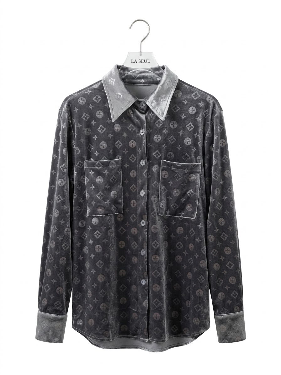 LV shirt Grey full cover - Image 3