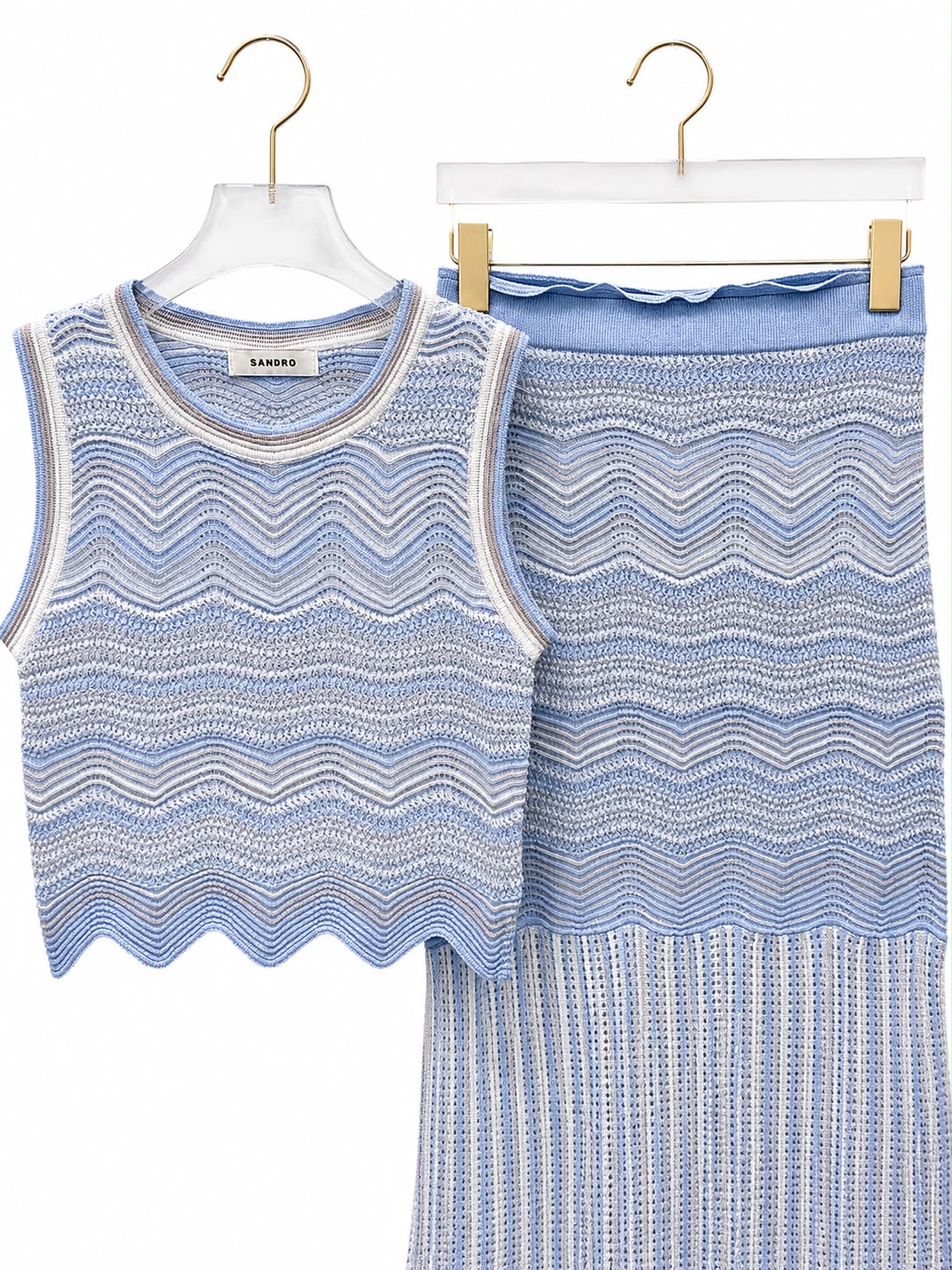 Suit skirt light blu knit Ware - Image 2