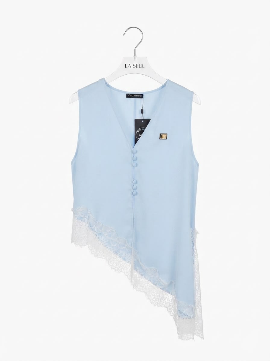 Set Vest D&G Baby Blue Ruffled - Image 1