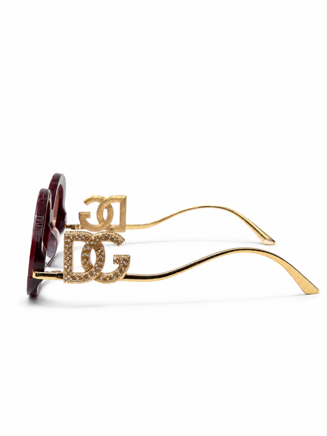 Sunglass round burgundy - Image 3