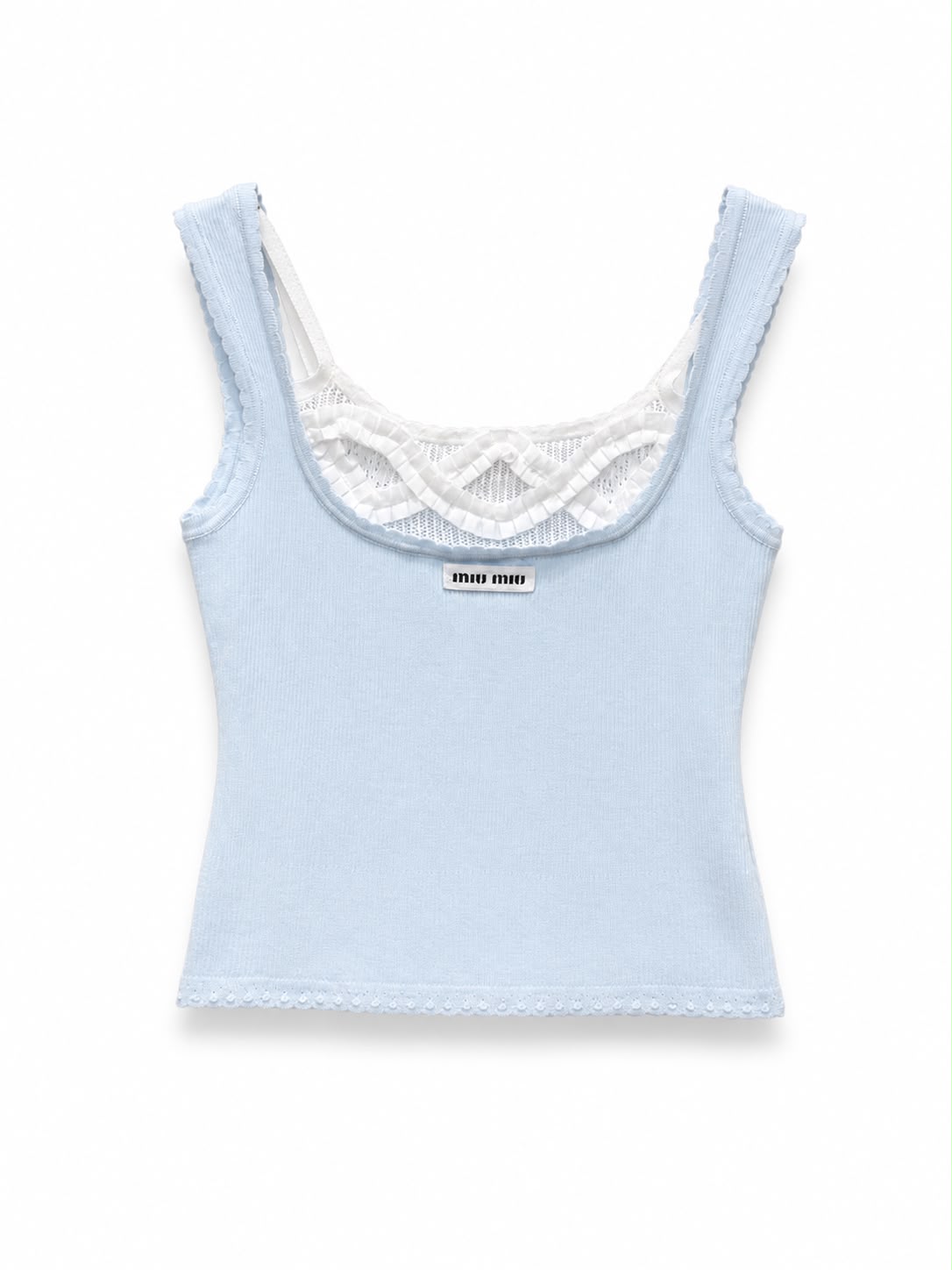 Tank tob babyblue& white miu miu - Image 1