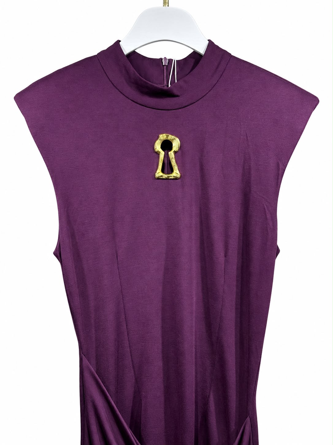 Dress mauve slevless gold key - Image 6