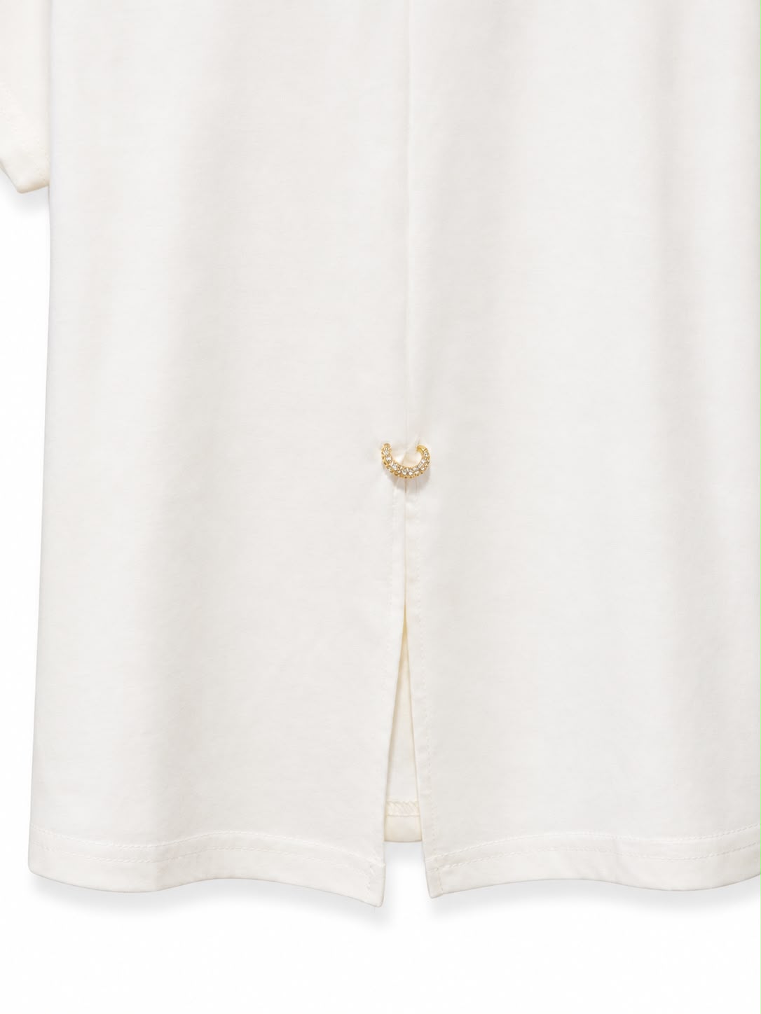 T-shirt off white front slit schiaparelli - Image 3