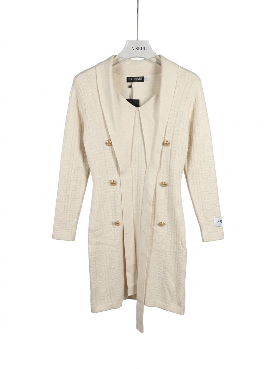 Short Dress balmian Beige - Image 2
