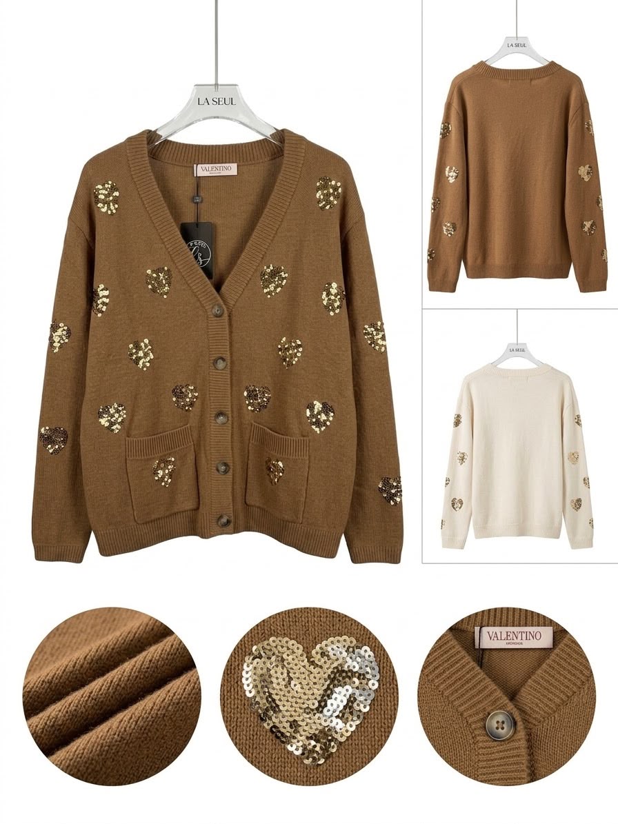 Cardigan Valentino Brown - Image 3