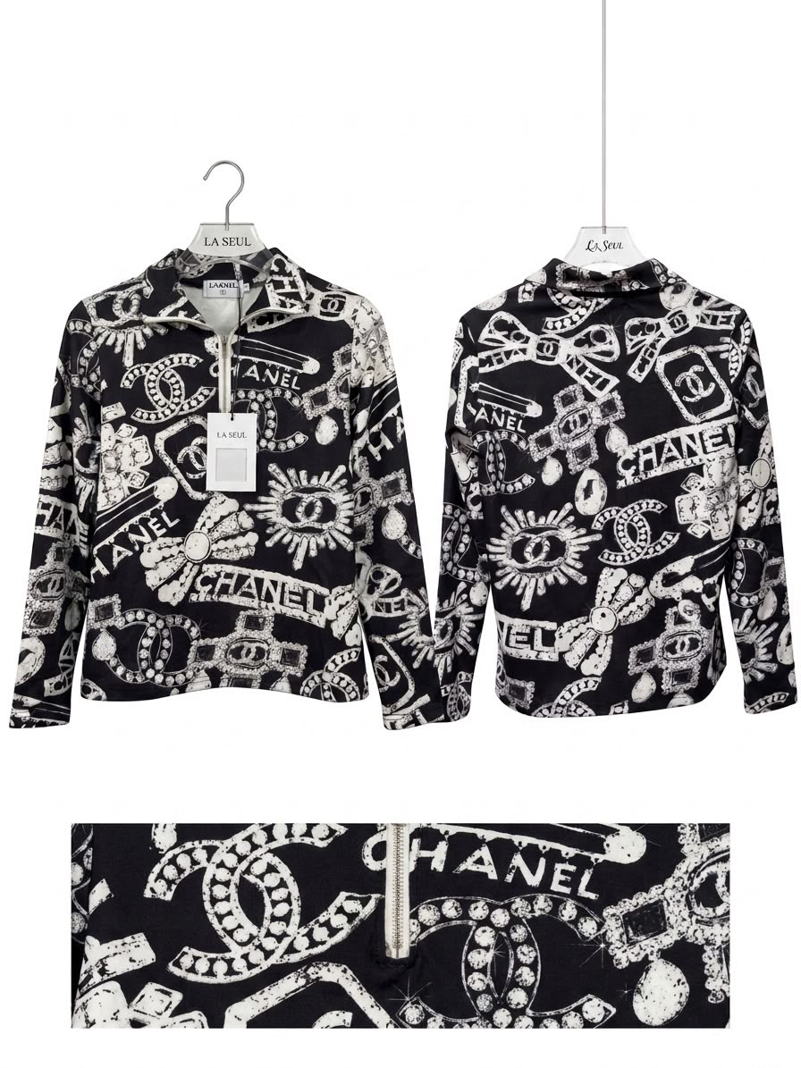 Chanel knitwear Black and white full-coverage - Image 3