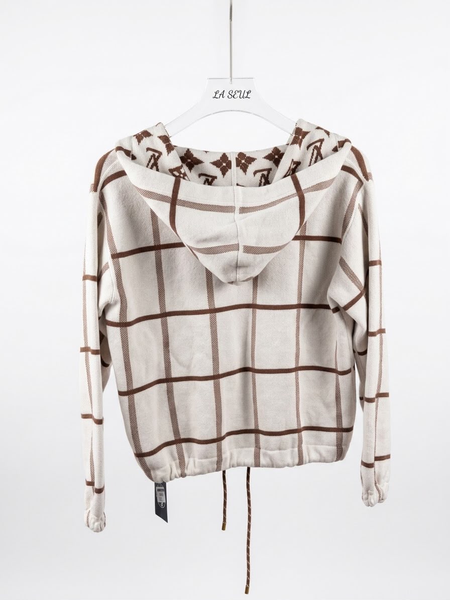 LV reversible jacket Brown and white full cover - Image 4