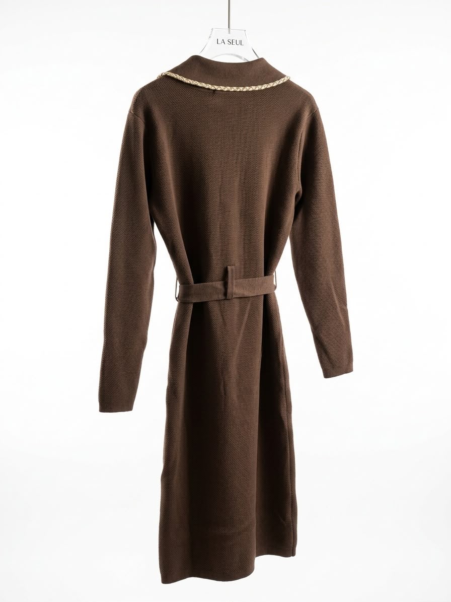 Long brown Balmain dress - Image 1