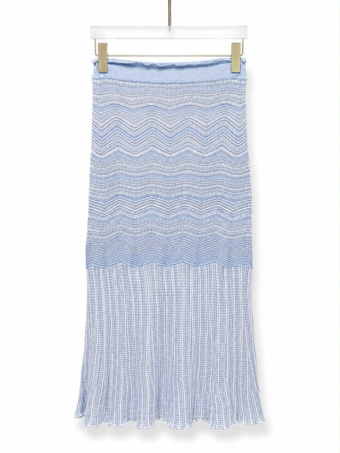 Suit skirt light blu knit Ware - Image 1