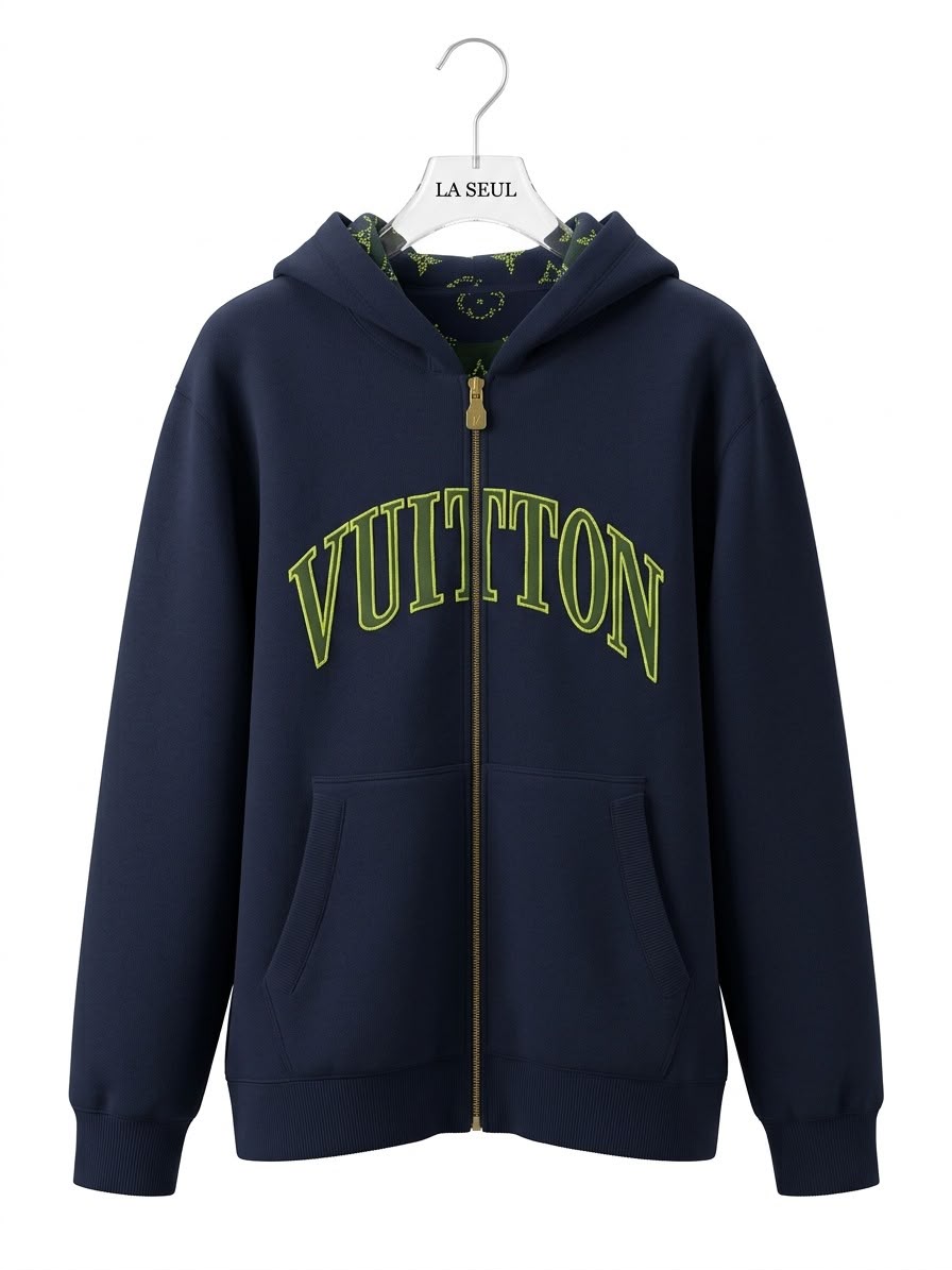 LV reversible jacket, Loro Piana, navy blue - Image 1