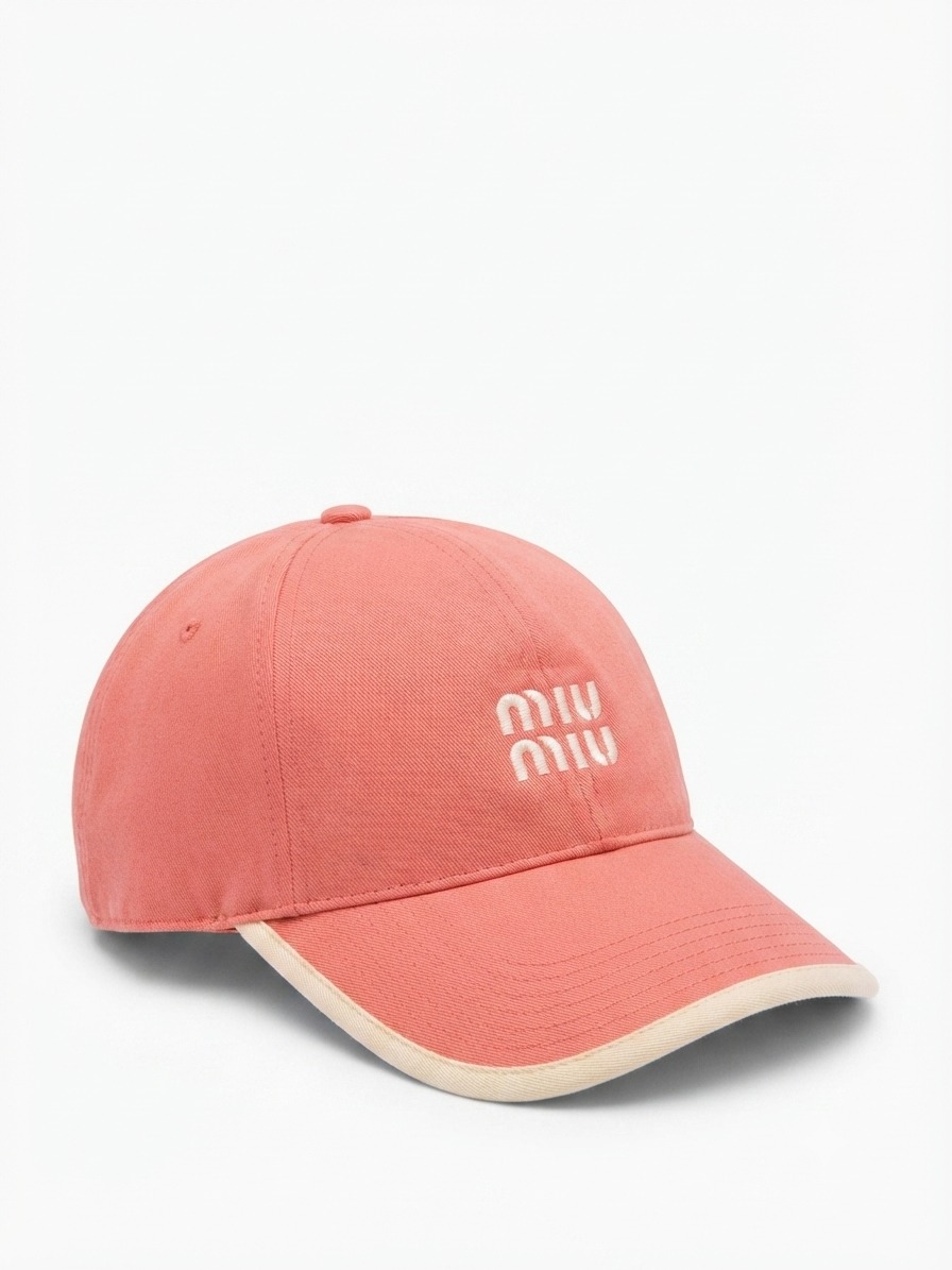 Miu Miu Cap Pink Line Beige - Image 1