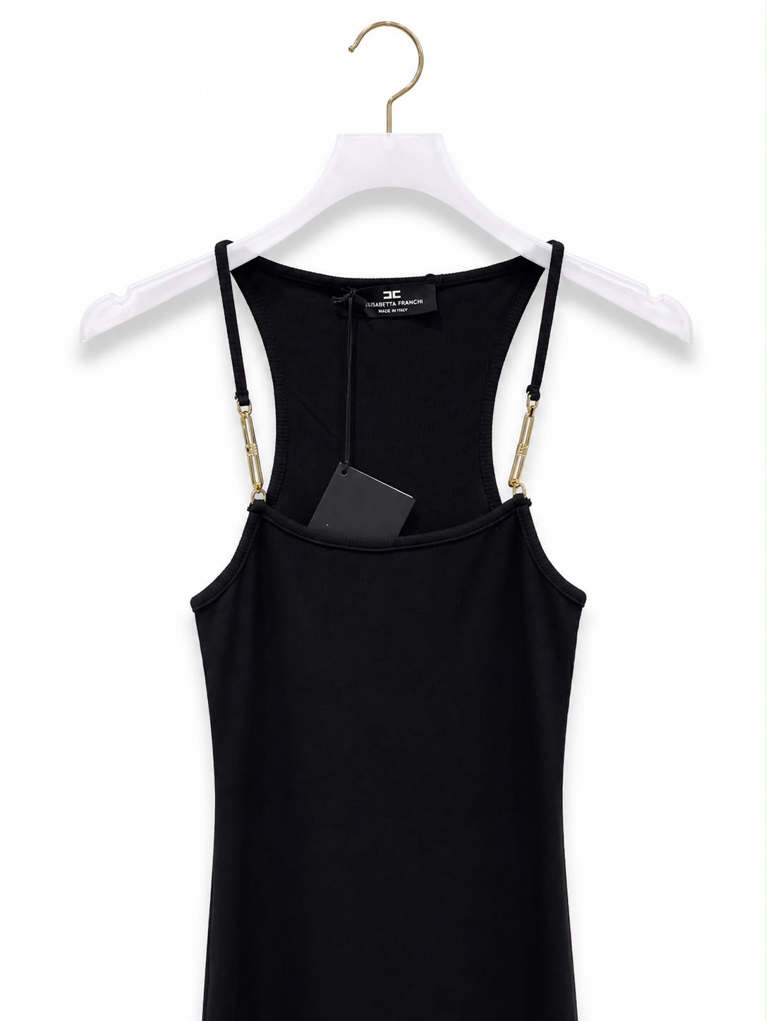 Dress black gold strap Elisabetta Franchi - Image 5