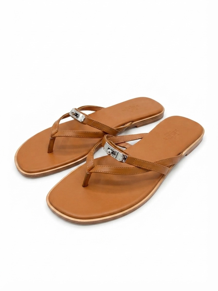 slipper Hermes camel - Image 2