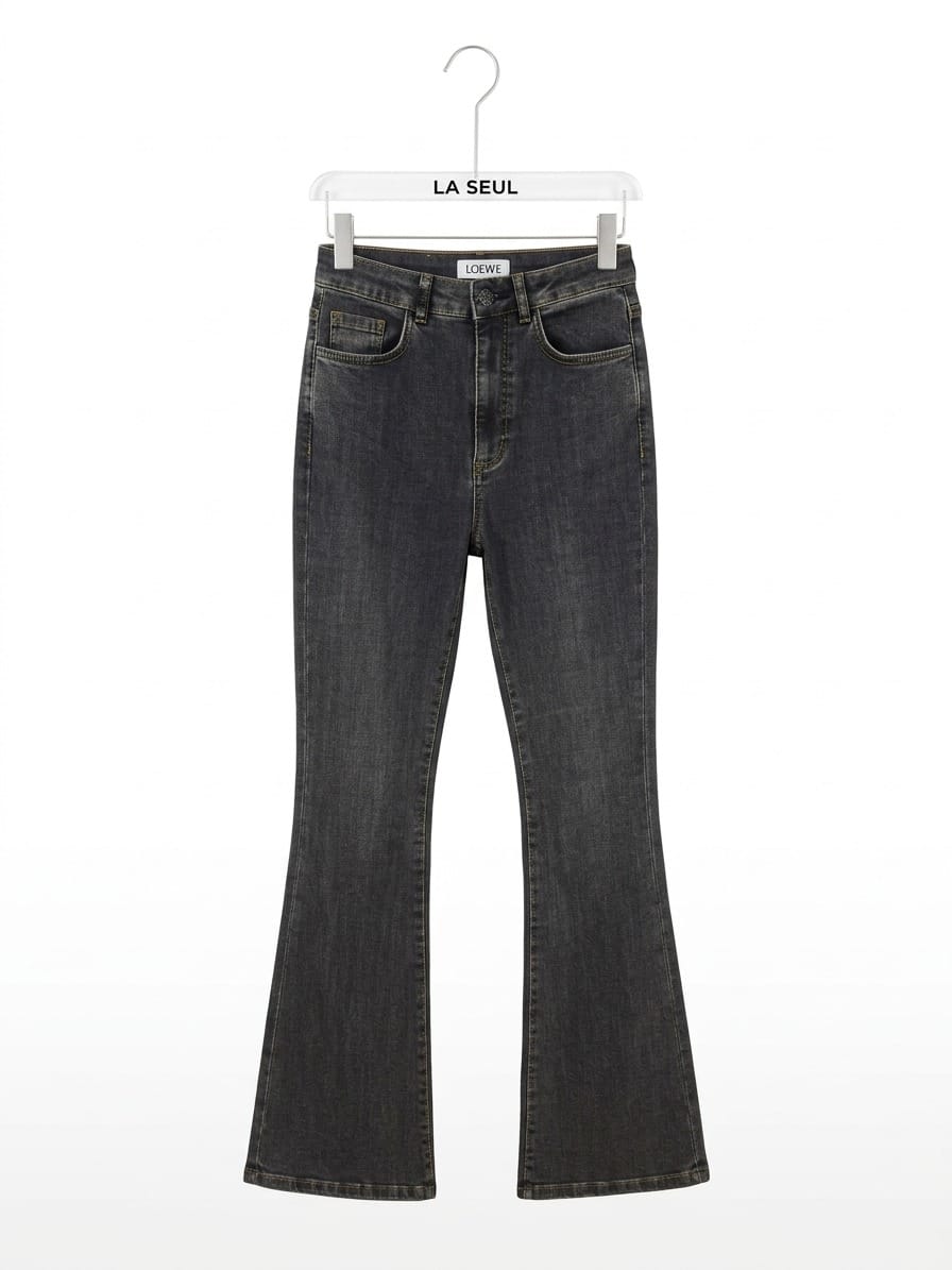 Jeans dark grey logo pocket - Image 2
