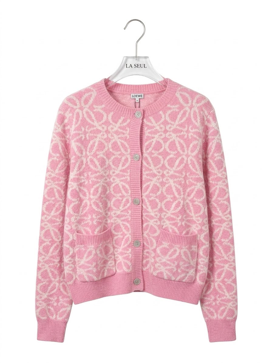 LOEWE Signature Pink Cardigan - Image 2