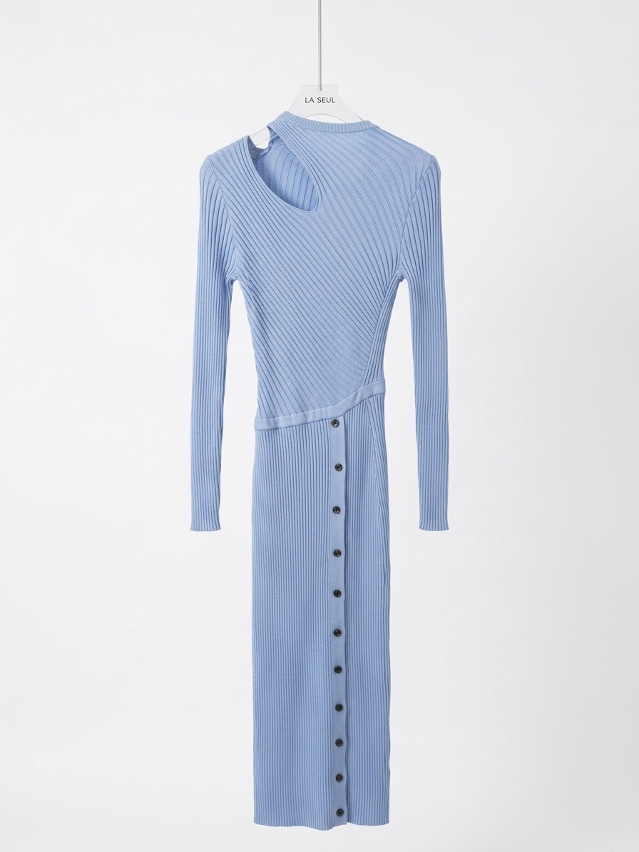 Dress fitted light blue - Image 1