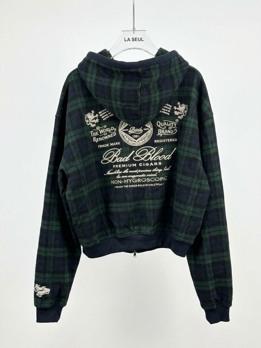 Bad Blood Plaid Suit Green& Navy - Image 1