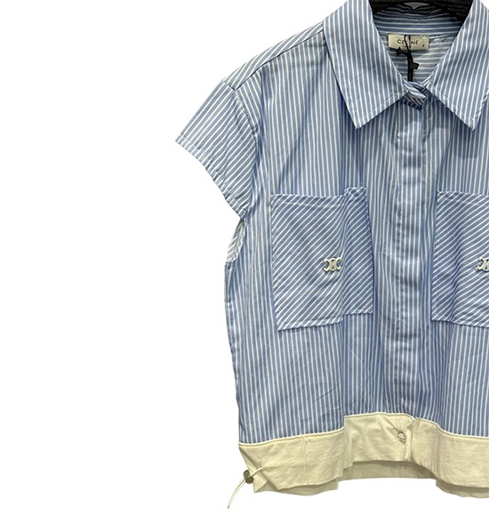 Shirt strip blue Celine - Image 5