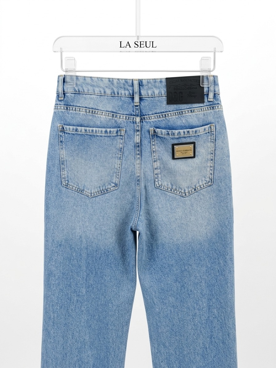 Jeans wide leg light blue lock - Image 3
