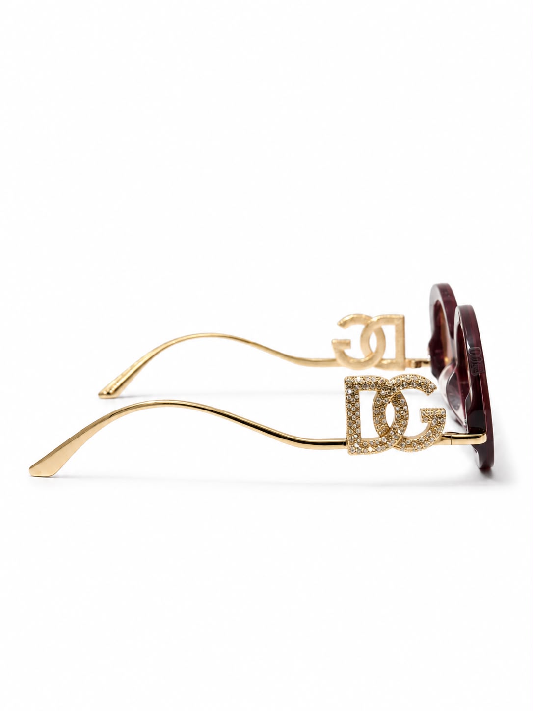 Sunglass round burgundy - Image 4