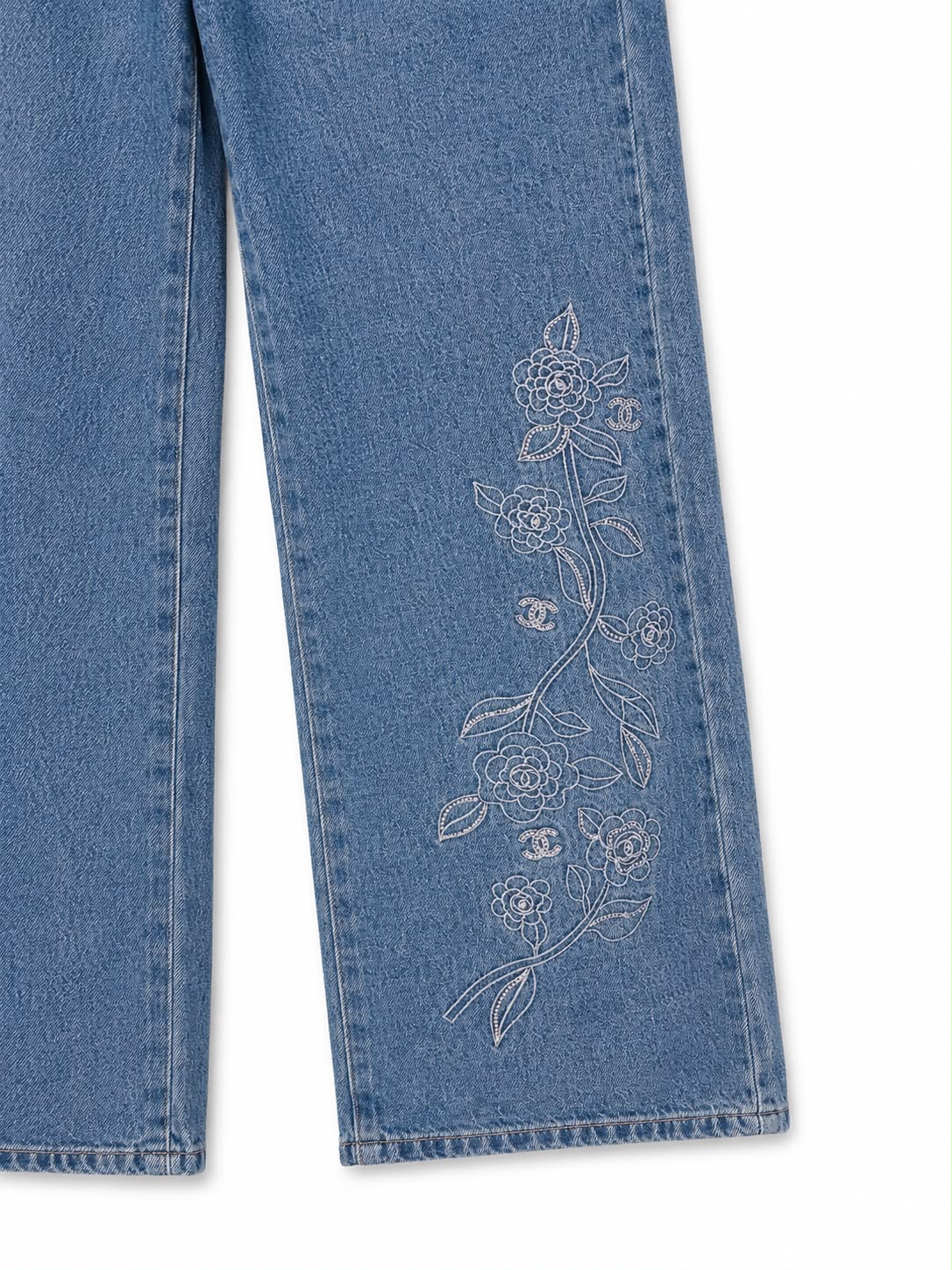 Jeans blue flowers - Image 4