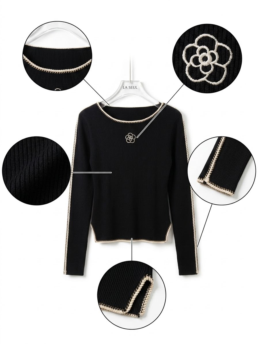 Chanel Knit Sweater Black - Image 3