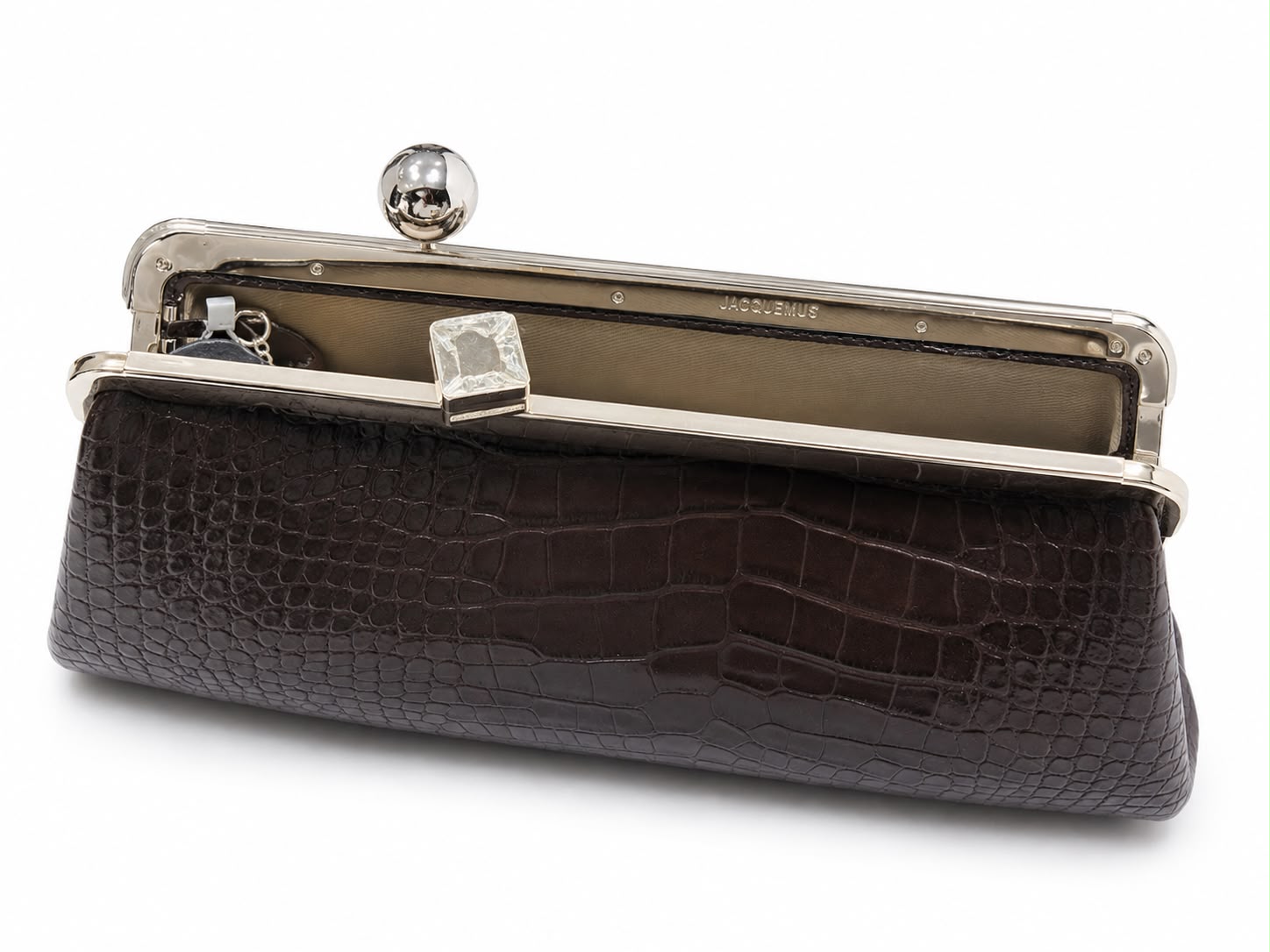 Clutch bag crocodile brown JACQUEMUS - Image 3