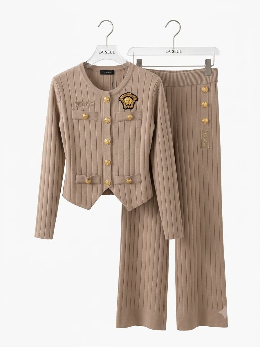 Balmain Camel Lycra Suit - Image 2