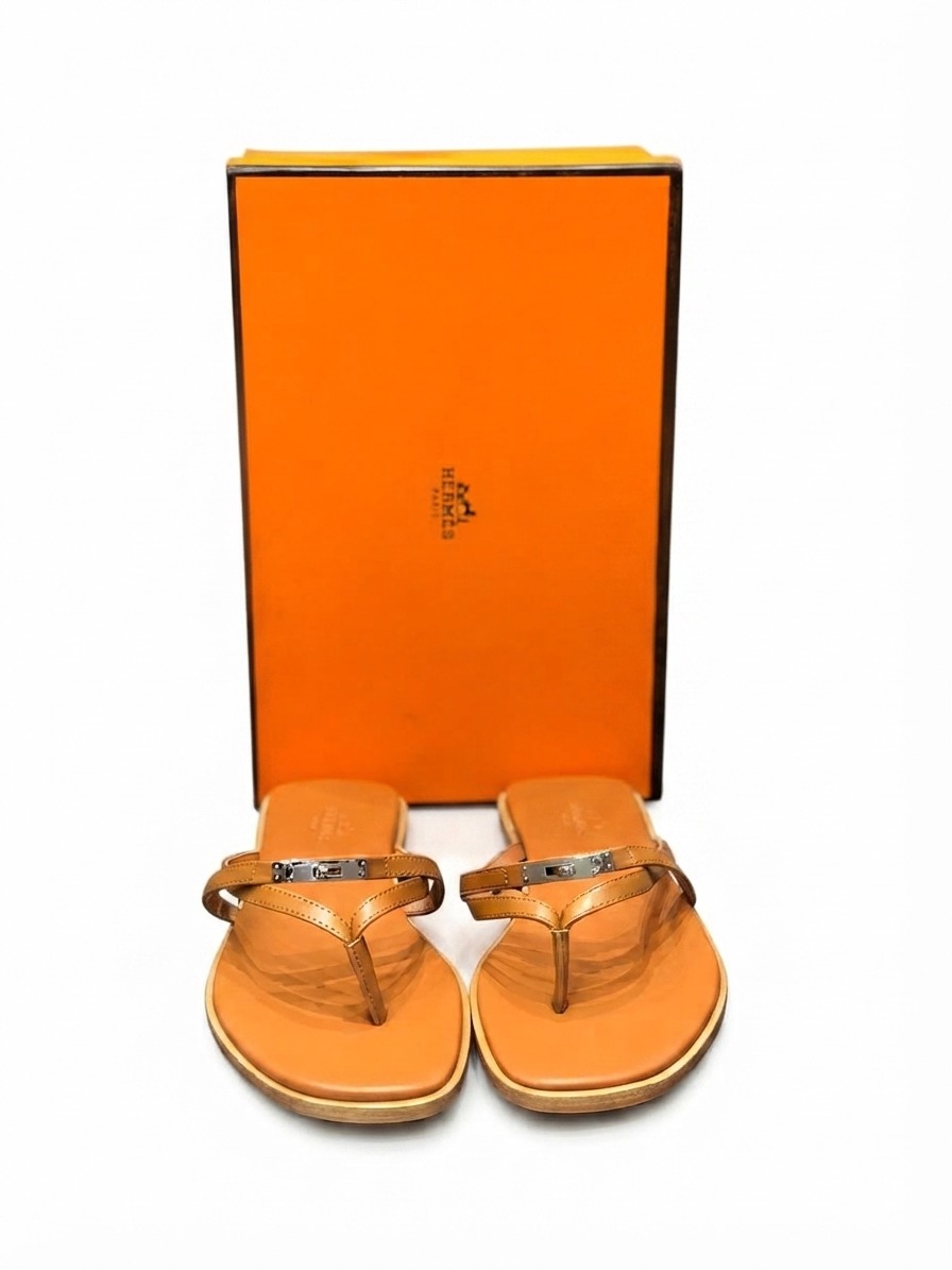 slipper Hermes camel - Image 3