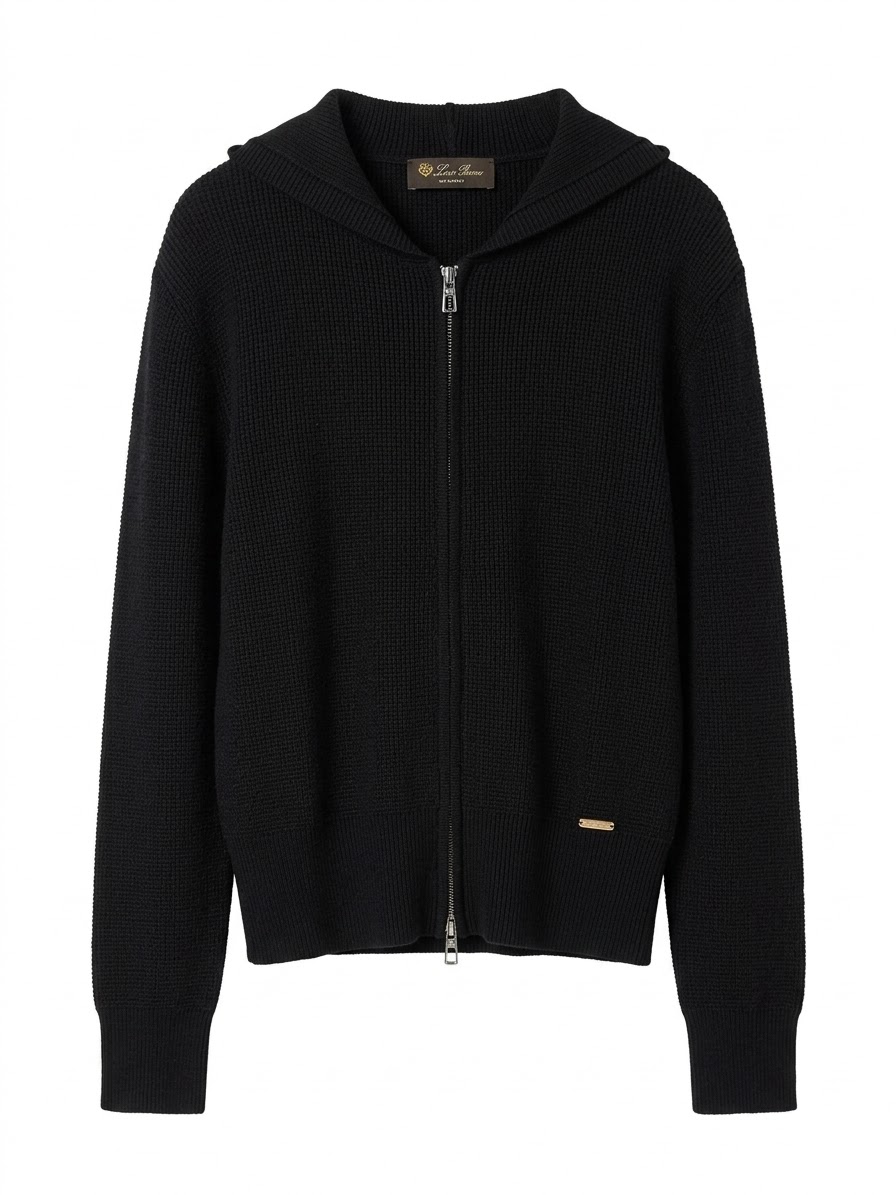 Suit knit black long zipper - Image 2