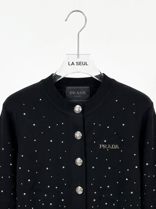 Prada rhinestone sweatshirt Black - Image 2