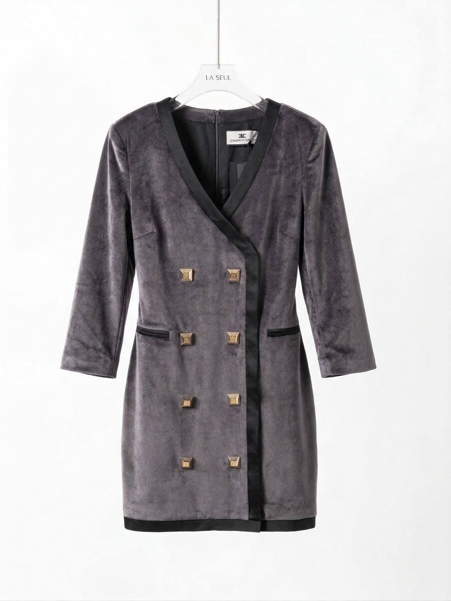 Short dress grey Elisabetta Franchi - Image 3